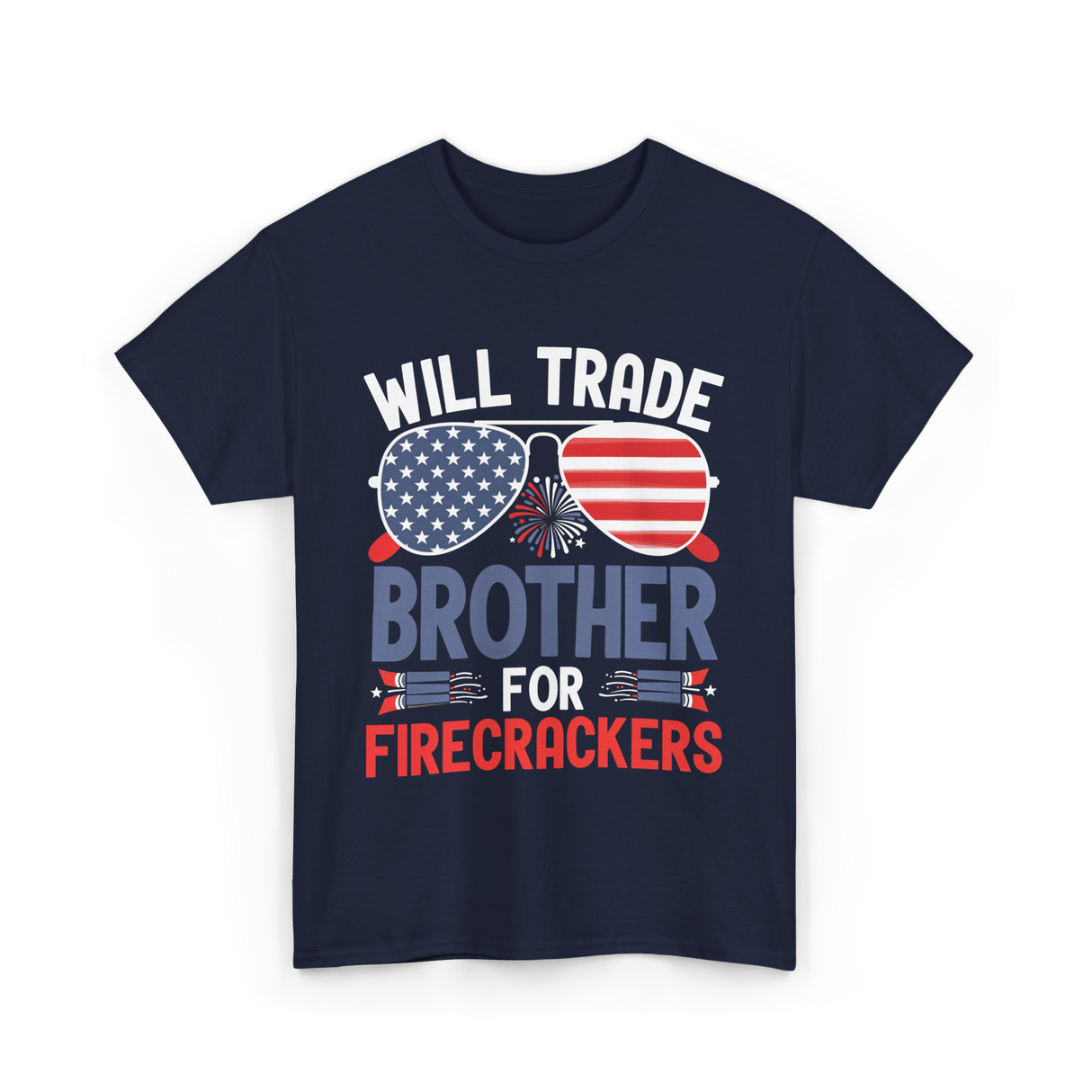 Will Trade Brother Firecrackers T-Shirt - Navy