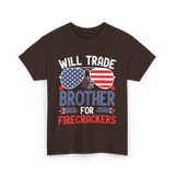 Will Trade Brother Firecrackers T-Shirt - Dark Chocolate