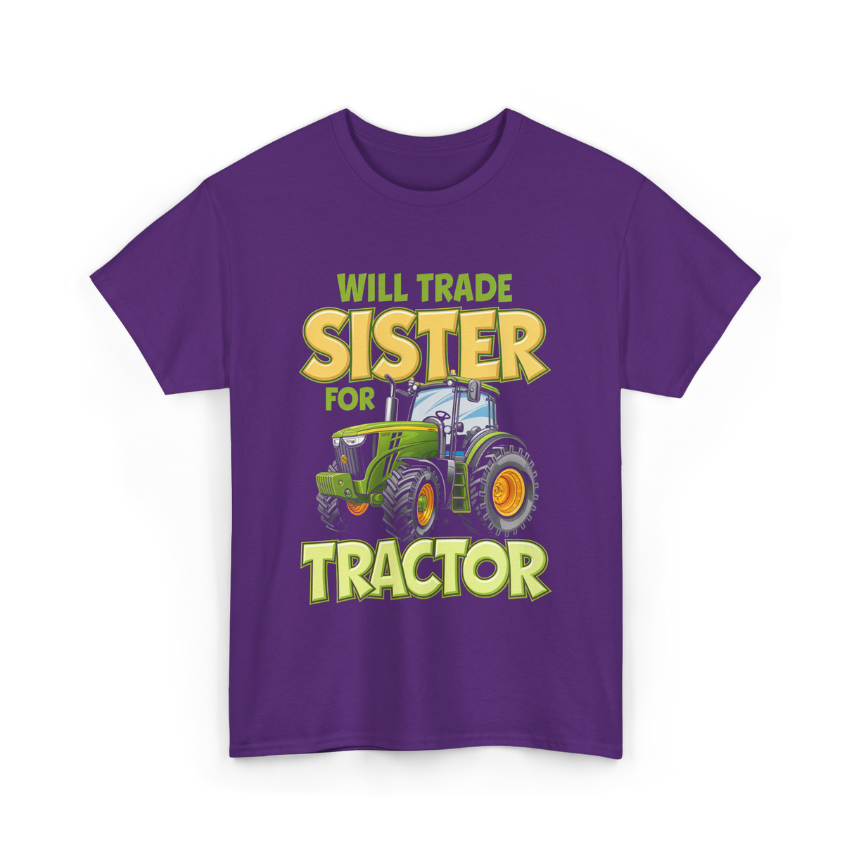 Will Trade Sister Tractor T-Shirt - Purple