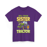 Will Trade Sister Tractor T-Shirt - Purple