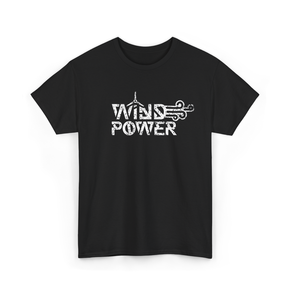 Wind Power Energy Renewables T-Shirt - Black