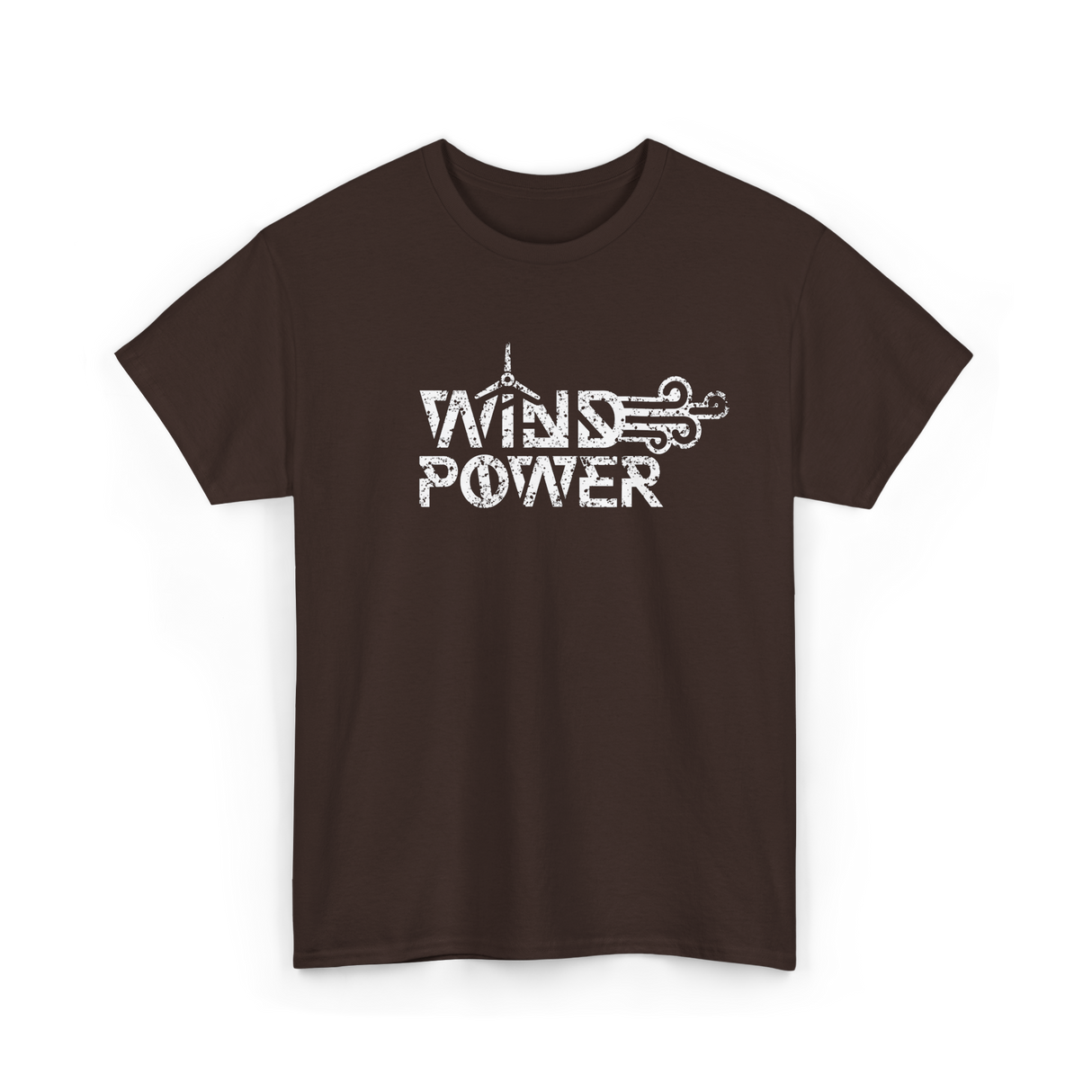 Wind Power Energy Renewables T-Shirt - Dark Chocolate