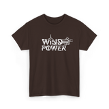 Wind Power Energy Renewables T-Shirt - Dark Chocolate