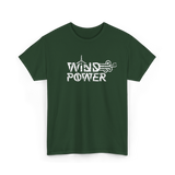 Wind Power Energy Renewables T-Shirt - Forest Green