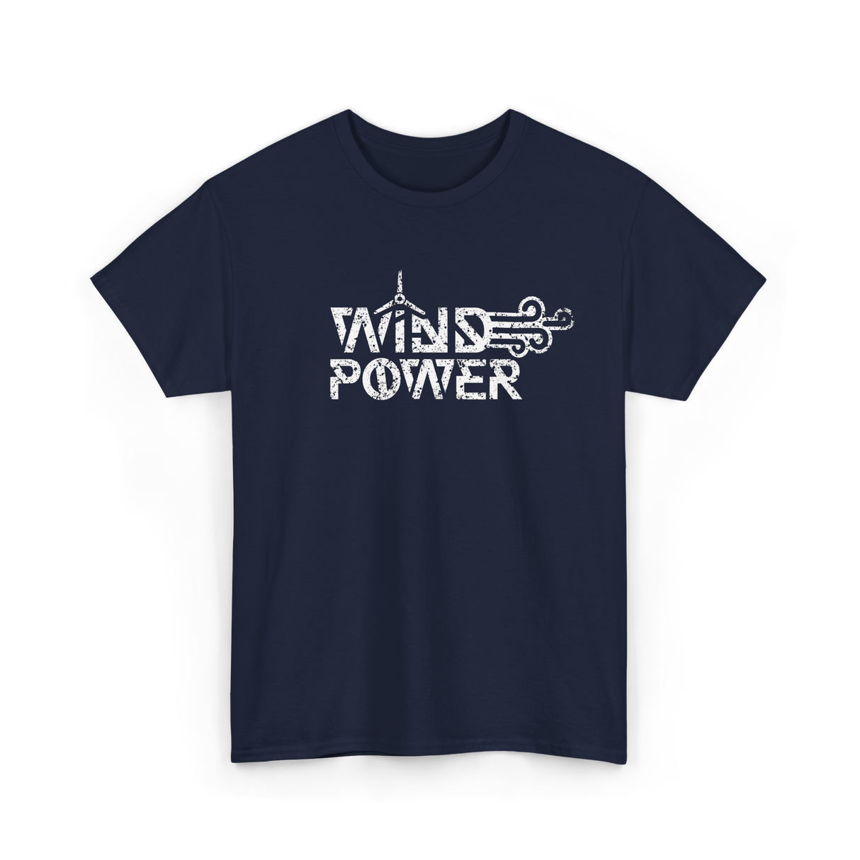 Wind Power Energy Renewables T-Shirt - Navy