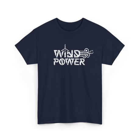 Wind Power Energy Renewables T-Shirt - Navy