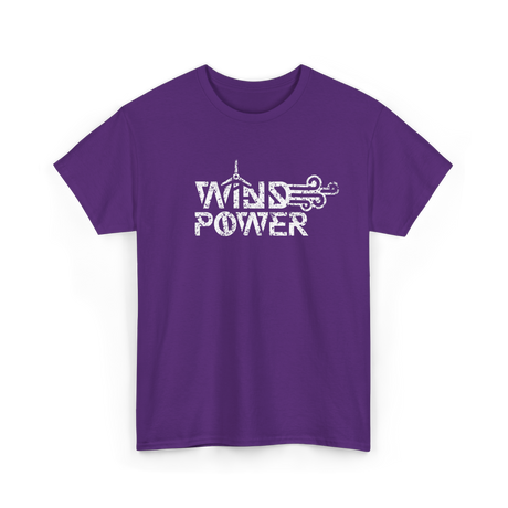 Wind Power Energy Renewables T-Shirt - Purple