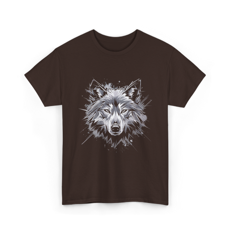 Wolf Art Animal Lover Wolf T-Shirt - Dark Chocolate