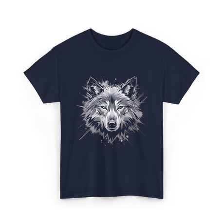 Wolf Art Animal Lover Wolf T-Shirt - Navy