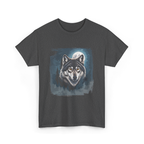 Wolf Icy Moon Wilderness T-Shirt - Dark Heather