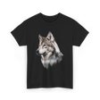 Wolf Lover Wildlife Wolf T-Shirt - Black