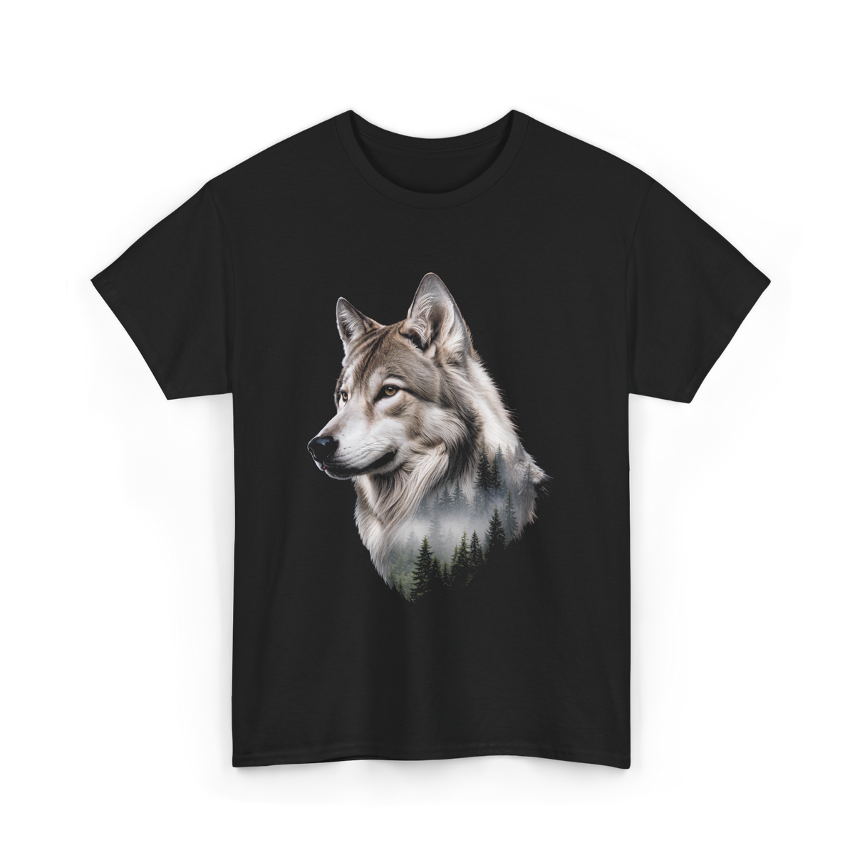 Wolf Lover Wildlife Wolf T-Shirt - Black