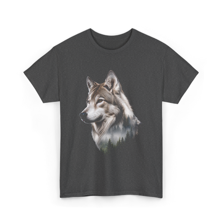 Wolf Lover Wildlife Wolf T-Shirt - Dark Heather