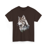 Wolf Lover Wildlife Wolf T-Shirt - Dark Chocolate