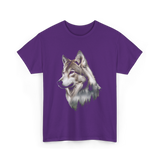 Wolf Lover Wildlife Wolf T-Shirt - Purple