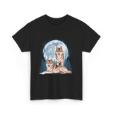 Wolf Lovers Wildlife Wolves T-Shirt - Black