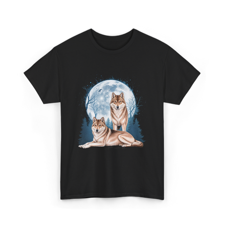 Wolf Lovers Wildlife Wolves T-Shirt - Black