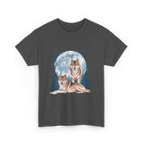 Wolf Lovers Wildlife Wolves T-Shirt - Dark Heather