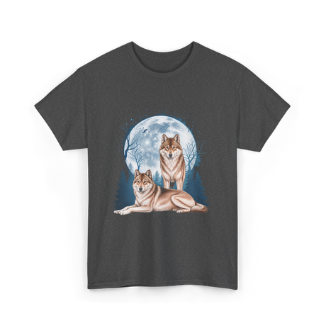 Wolf Lovers Wildlife Wolves T-Shirt - Dark Heather