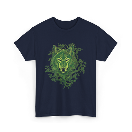 Wolf Wildlife Lover Predator T-Shirt - Navy