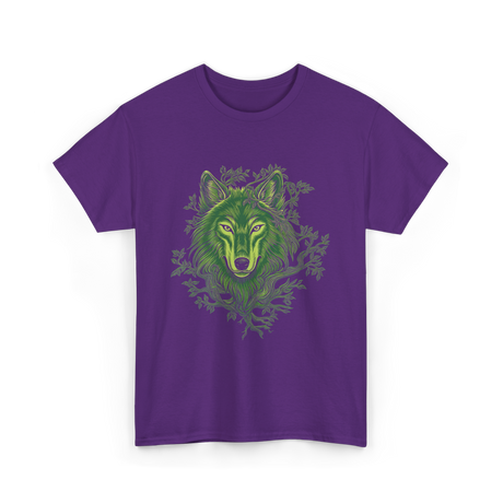 Wolf Wildlife Lover Predator T-Shirt - Purple