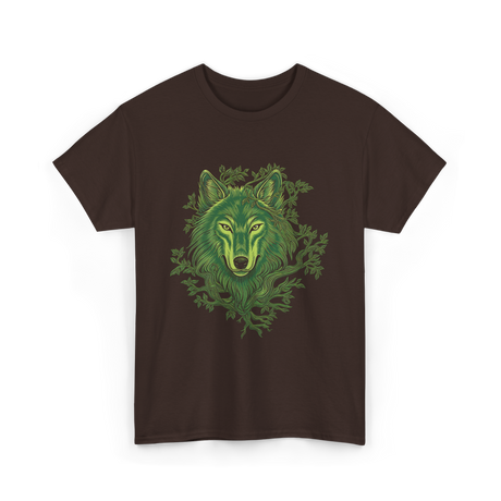 Wolf Wildlife Lover Predator T-Shirt - Dark Chocolate