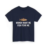 Women Want Me Fishing T-Shirt - Navy