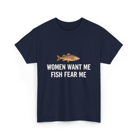 Women Want Me Fishing T-Shirt - Navy