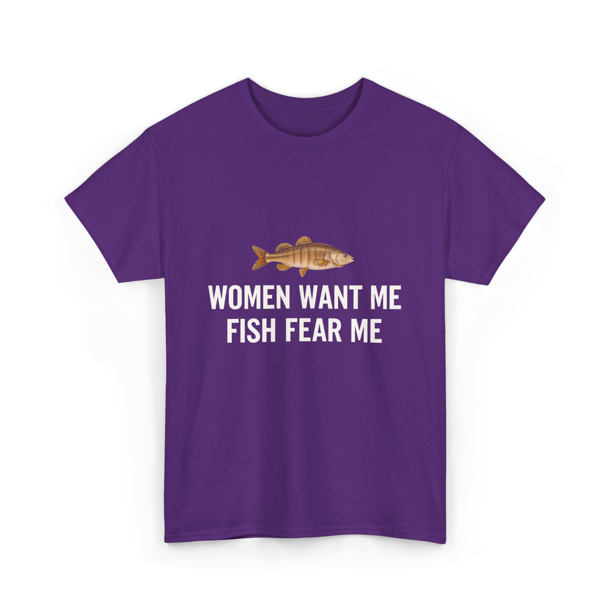 Women Want Me Fishing T-Shirt - Purple