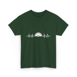 Woodworking Saw Heartbeat Carpenter T-Shirt - Forest Green