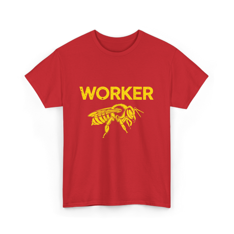 Worker Bee Beekeeping Bees T-Shirt - Red