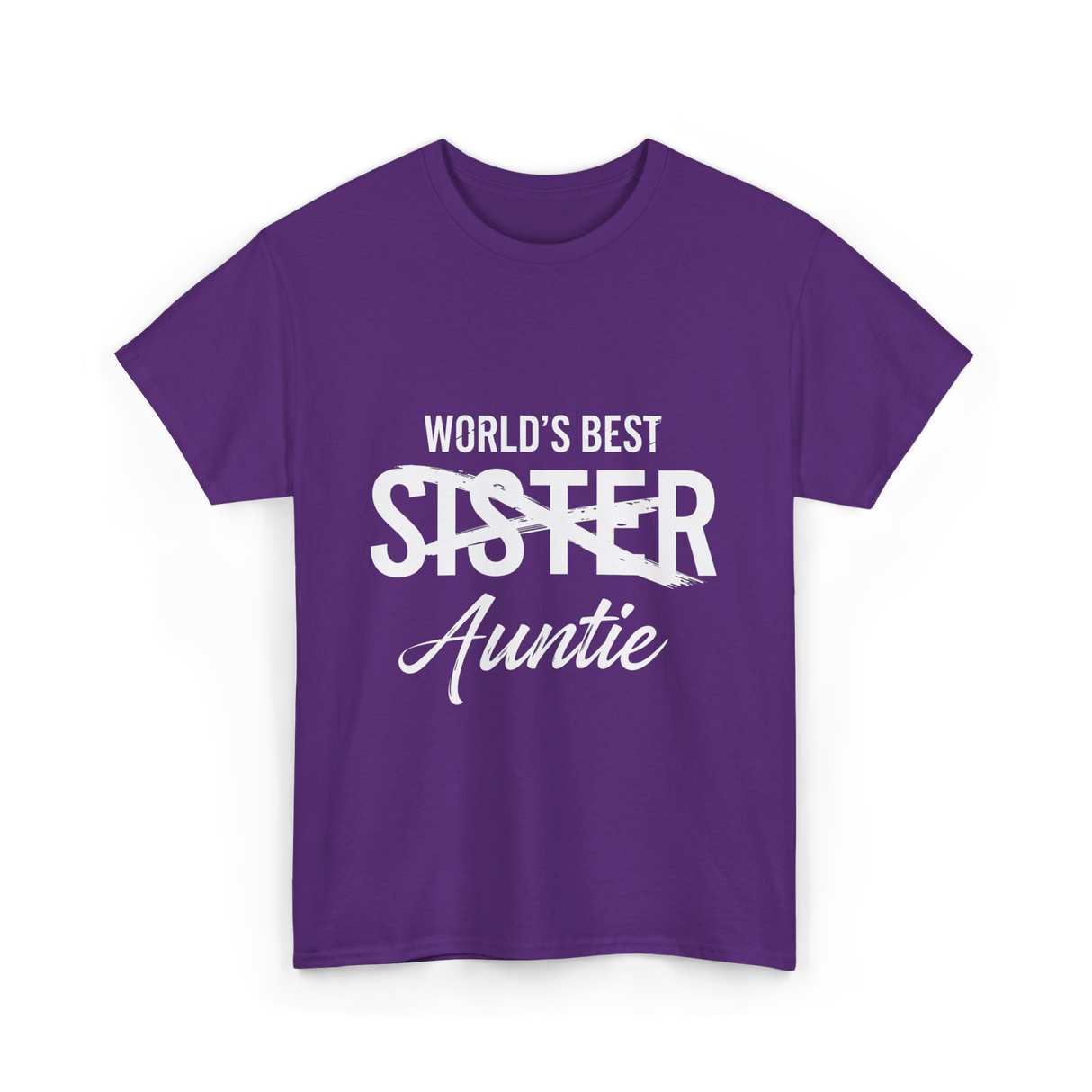 Worlds Best Auntie Sister T-Shirt - Purple