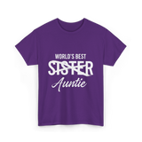 Worlds Best Auntie Sister T-Shirt - Purple