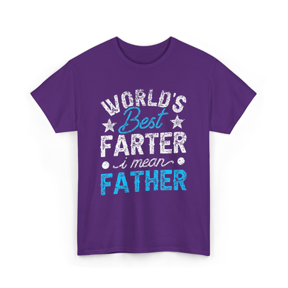 Worlds Best Farter Father Dad T-Shirt - Purple