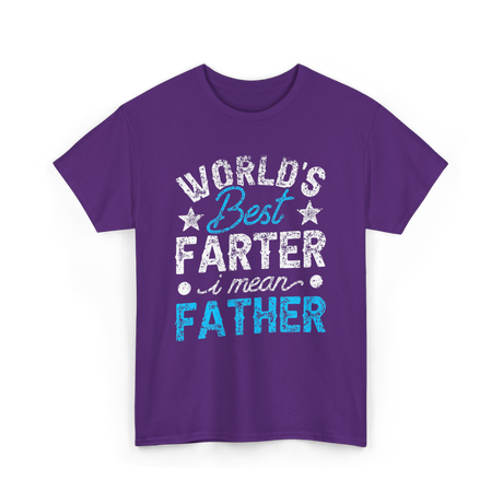 Worlds Best Farter Father Dad T-Shirt - Purple