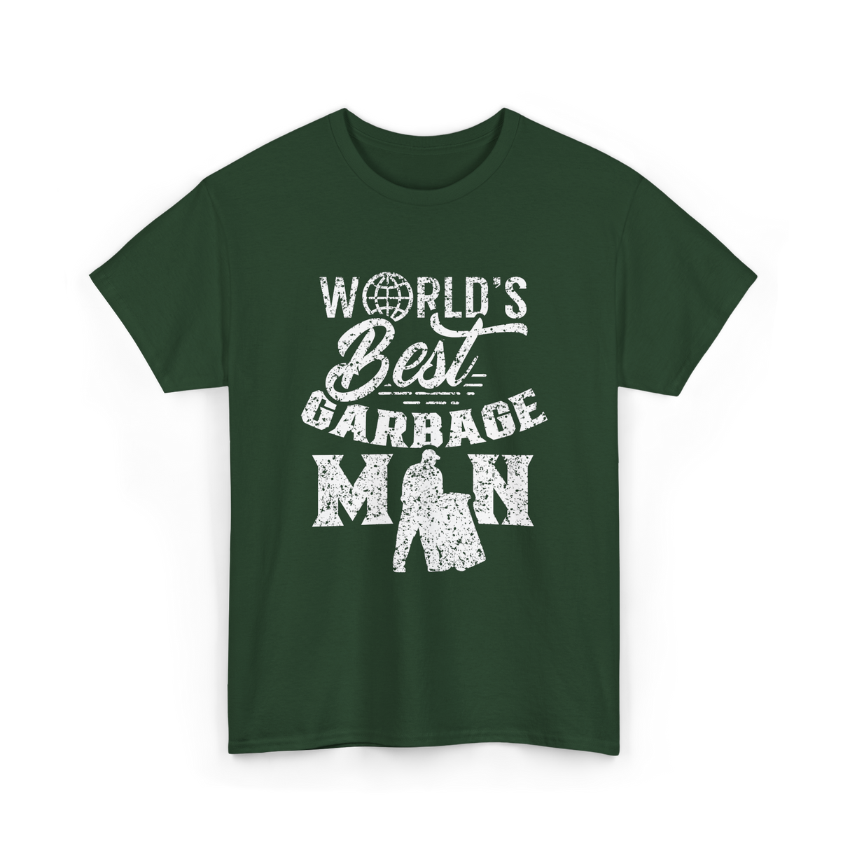 World's Best Garbage Man Disposal T-Shirt - Forest Green