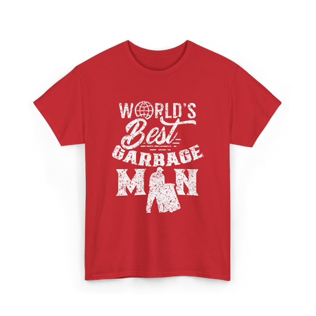 World's Best Garbage Man Disposal T-Shirt - Red