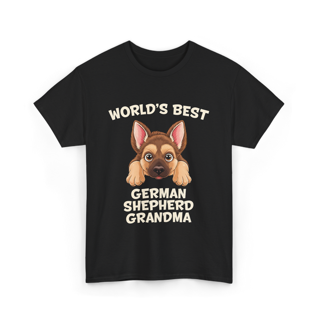 World's Best German Shepherd Grandma T-Shirt - Black