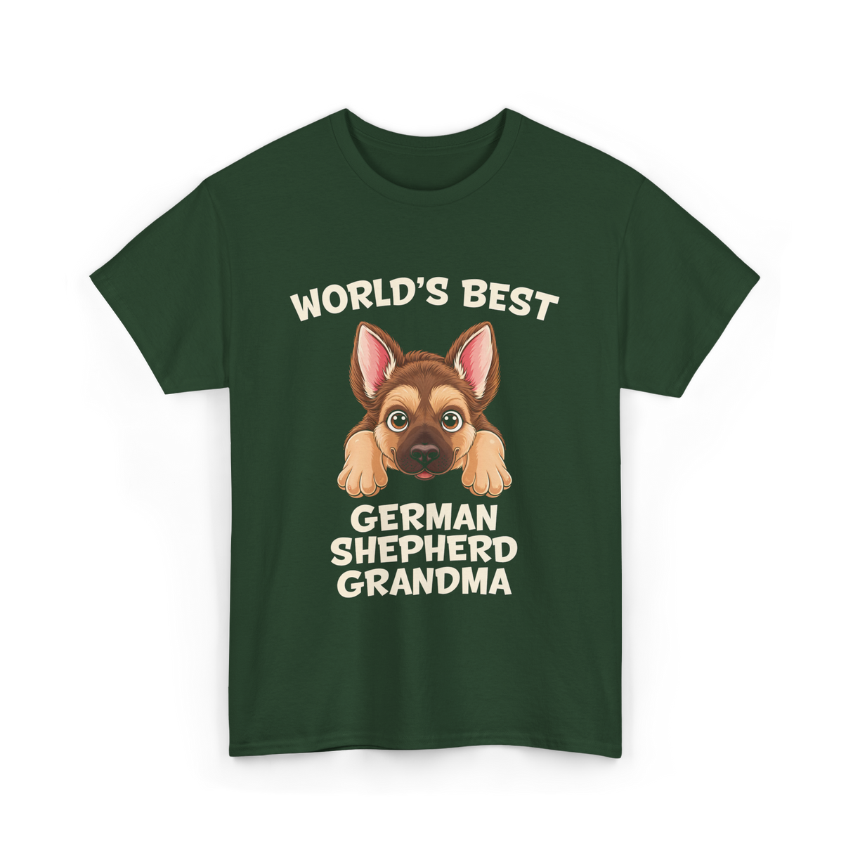 World's Best German Shepherd Grandma T-Shirt - Forest Green