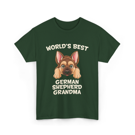 World's Best German Shepherd Grandma T-Shirt - Forest Green