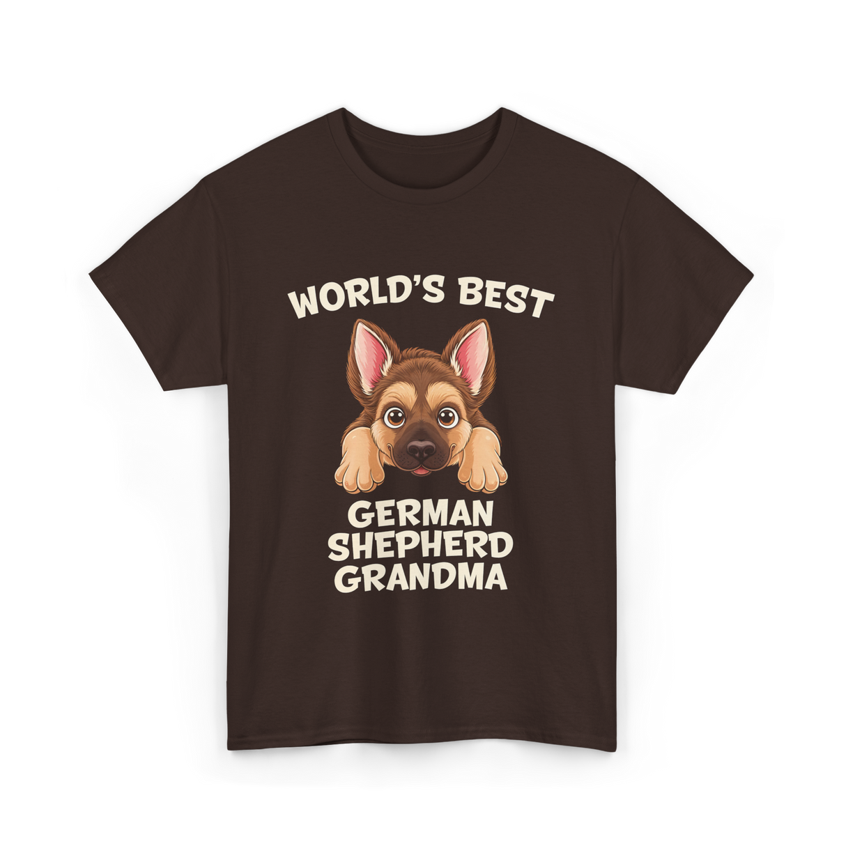 World's Best German Shepherd Grandma T-Shirt - Dark Chocolate