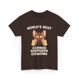 World's Best German Shepherd Grandma T-Shirt - Dark Chocolate