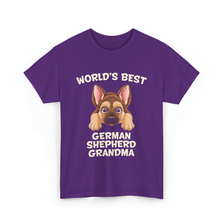 World's Best German Shepherd Grandma T-Shirt - Purple