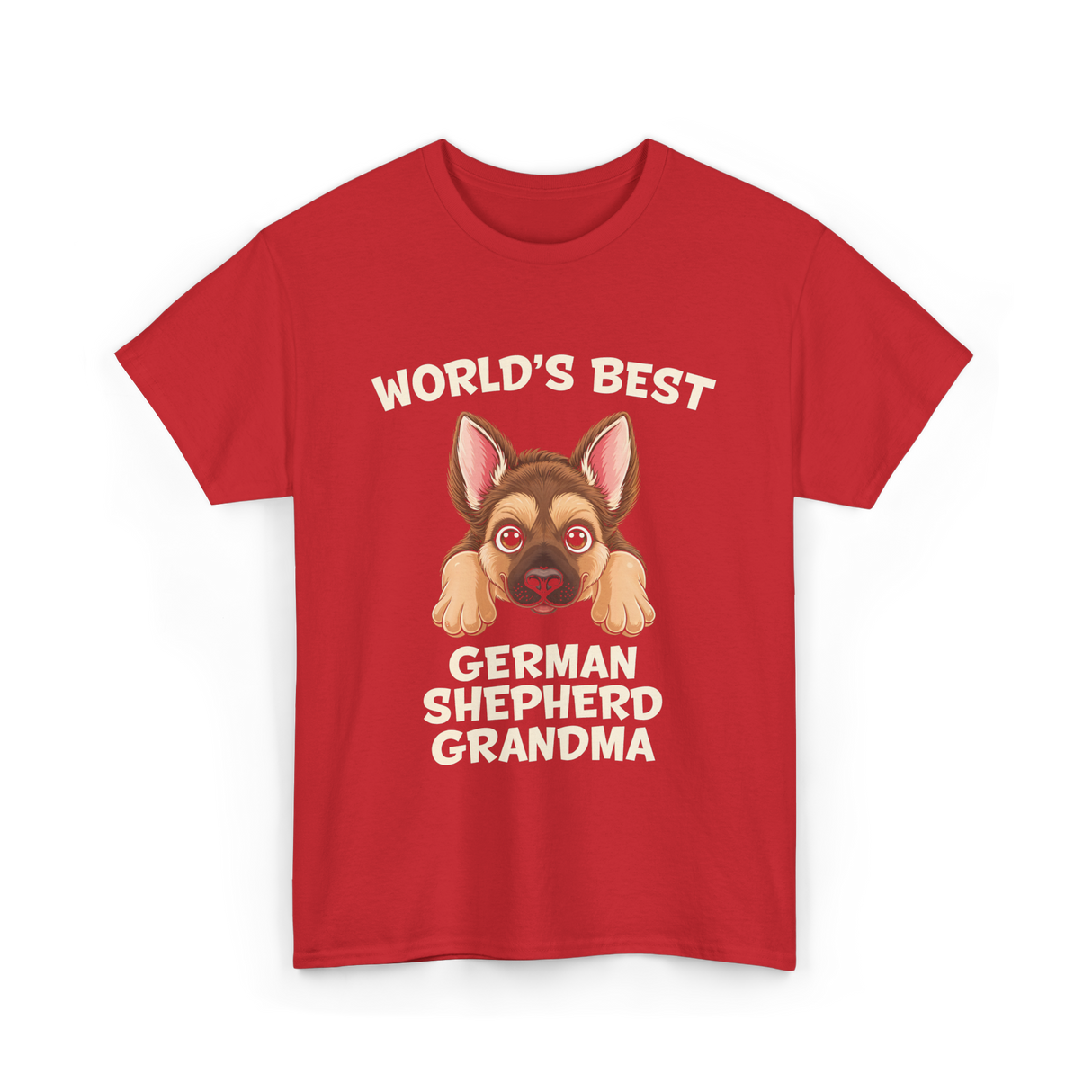 World's Best German Shepherd Grandma T-Shirt - Red