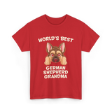 World's Best German Shepherd Grandma T-Shirt - Red