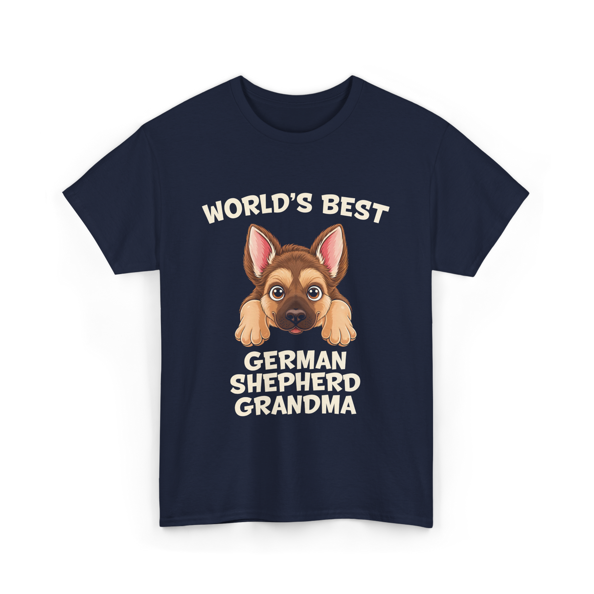 World's Best German Shepherd Grandma T-Shirt - Navy