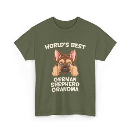 World's Best German Shepherd Grandma T-Shirt - Military Green