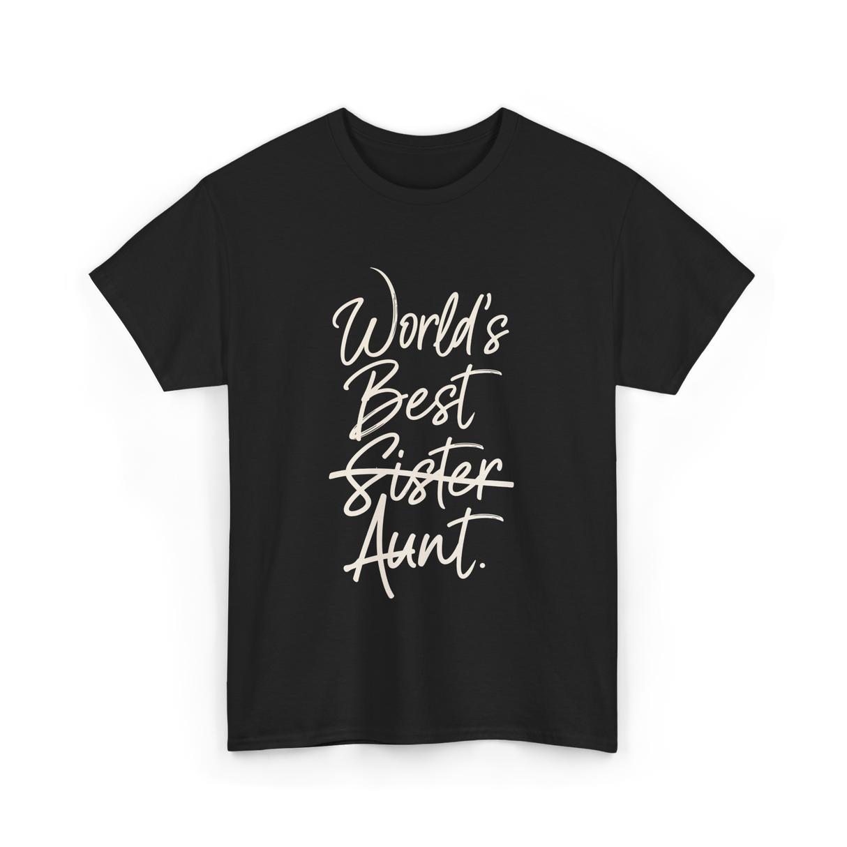 World's Best Sister Aunt T-Shirt - Black