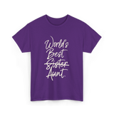 World's Best Sister Aunt T-Shirt - Purple