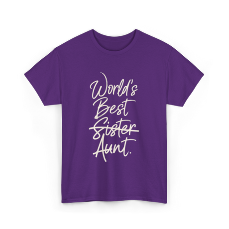 World's Best Sister Aunt T-Shirt - Purple